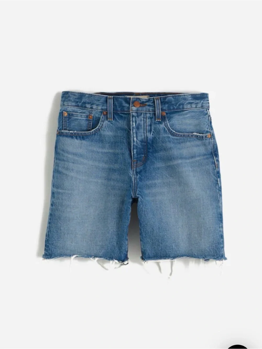 NWT Madewell Long Denim Shorts in Pedersen Wash